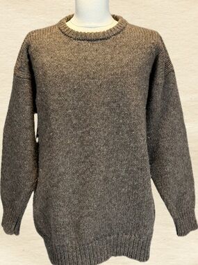 VINTAGE Pioneer wool men’s sweater New Zealand earthy natural brown crewneck 90s